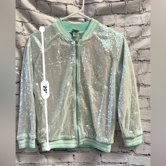 Disney Princess Girls Little Mermaid Ariel Iridescent Sequin Jacket - Picture 12 of 15